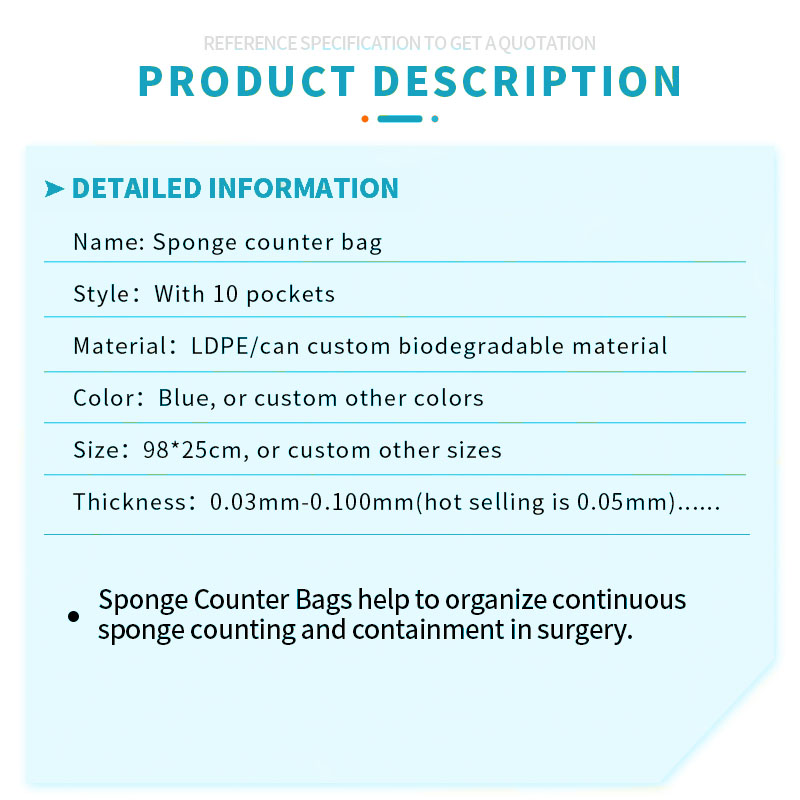 disposable sponge counter bag disposable sponge counter bag