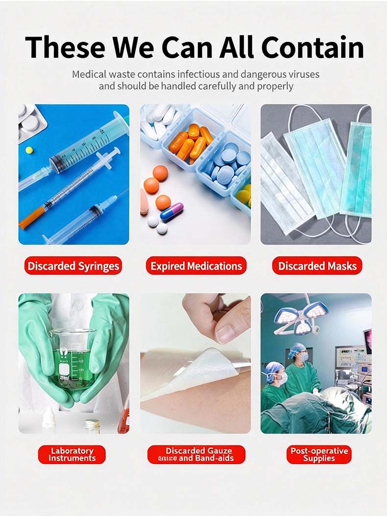 adhesive medical waste bag, adhesive biohazard bag