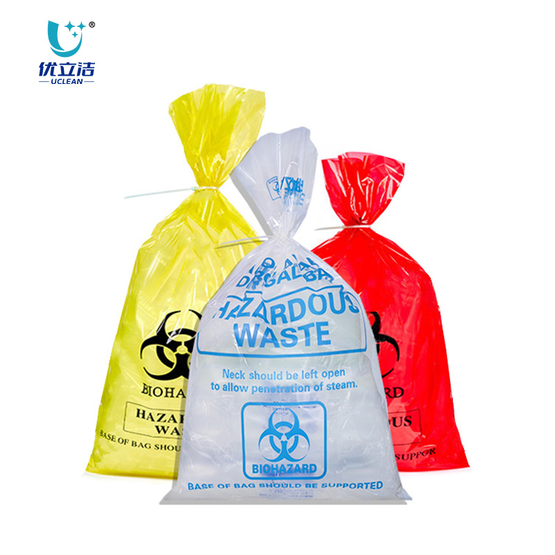 135 Degree Biohazard Plastic Bag