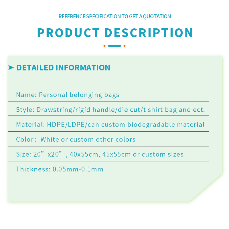 patient belongings bags patient belongings bags